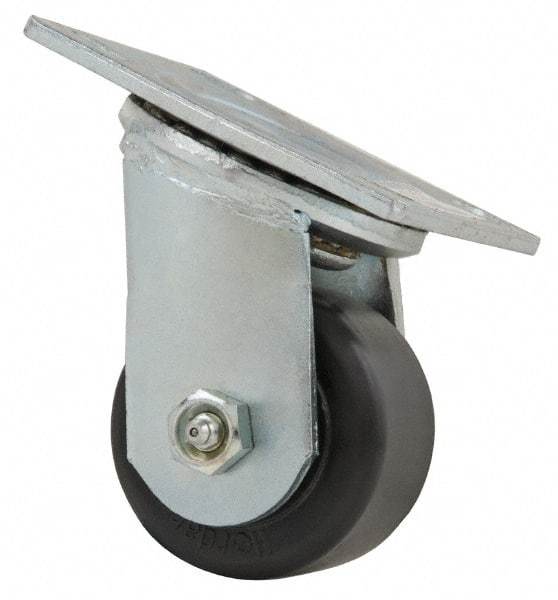 Value Collection - 3-1/4" Diam x 1-1/2" Wide x 4-1/2" OAH Top Plate Mount Swivel Caster - Phenolic, 600 Lb Capacity, Roller Bearing, 4 x 4-1/2" Plate - All Tool & Supply