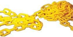 NMC - 100' Long x 1-1/2" Wide Plastic Chain - Yellow - All Tool & Supply