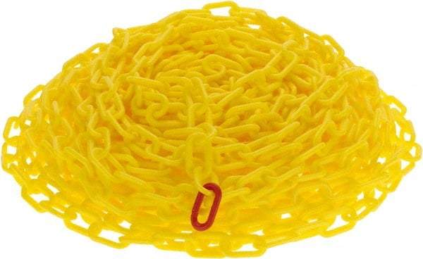 NMC - 100' Long x 2" Wide Plastic Chain - Yellow - All Tool & Supply