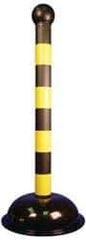 NMC - 41" High, 3" Pole Diam, Warning Post - Black & Yellow - All Tool & Supply