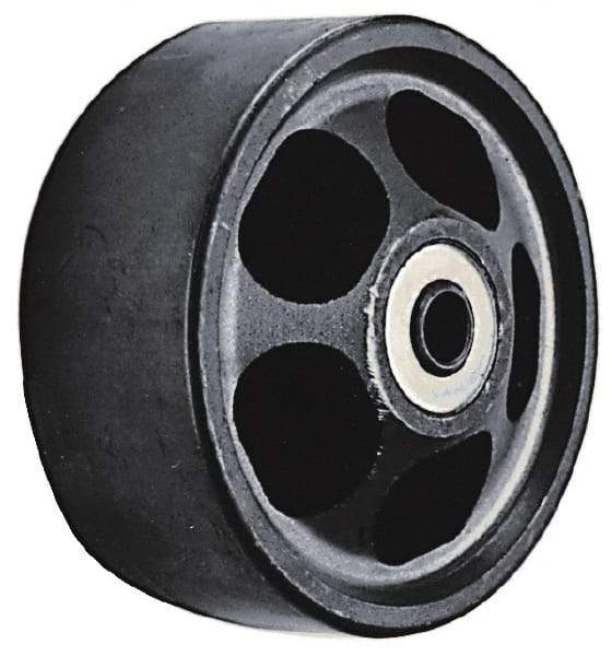 Albion - 8 Inch Diameter x 2 Inch Wide, Semi-Steel Caster Wheel - 1,650 Lb. Capacity, 2-3/8 Inch Hub Length, 1/2 Inch Axle Diameter, Roller Bearing - All Tool & Supply