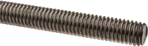 Made in USA - 7/16-14 UNC (Coarse), 6' Long, Low Carbon Steel Threaded Rod - Oil Finish Finish, Right Hand Thread - All Tool & Supply