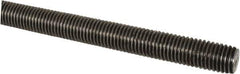 Made in USA - 1-8 UNC (Coarse), 6' Long, Low Carbon Steel Threaded Rod - Oil Finish Finish, Right Hand Thread - All Tool & Supply