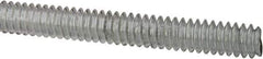 Value Collection - #10-24 UNC (Coarse), 6' Long, Low Carbon Steel Threaded Rod - Zinc-Plated Finish, Right Hand Thread - All Tool & Supply