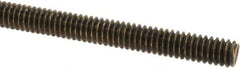 Made in USA - 1/4-20 UNC (Coarse), 6' Long, Brass Threaded Rod - Right Hand Thread - All Tool & Supply