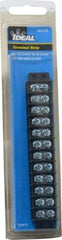 Ideal - 12 Poles, 300 Volt, 30 Amp, -40 to 266°F, Polyester Thermoplastic, Polyester Thermoplastic Multipole Terminal Block - Zinc Plated Steel, 22 to 14 AWG Compatibility, 0.41 Inch High - All Tool & Supply