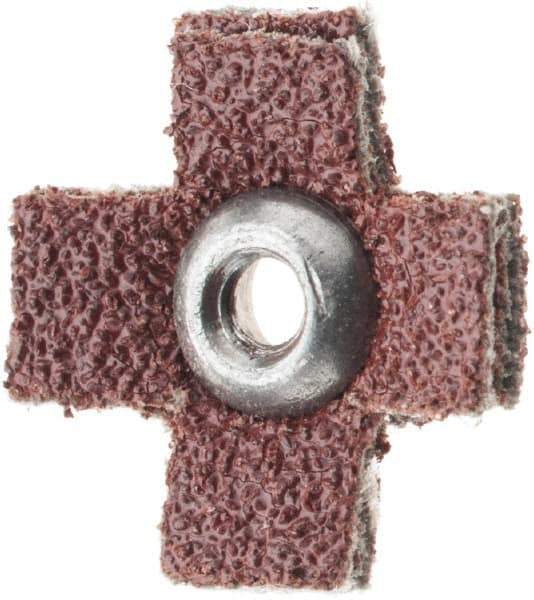 Made in USA - 1/2" Diam 80 Grit Coated Sanding Star - Medium Grade, Eyelet - All Tool & Supply