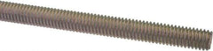 Value Collection - #10-32 UNF (Fine), 6' Long, Low Carbon Steel Threaded Rod - Zinc-Plated Finish, Right Hand Thread - All Tool & Supply