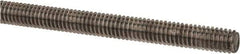 Made in USA - 1/2-20 UNF (Fine), 6' Long, Low Carbon Steel Threaded Rod - Zinc-Plated Finish, Right Hand Thread - All Tool & Supply