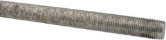 Made in USA - 5/8-18 UNF (Fine), 6' Long, Low Carbon Steel Threaded Rod - Zinc-Plated Finish, Right Hand Thread - All Tool & Supply