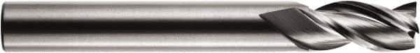 RobbJack - 5/8", 1-1/4" LOC, 5/8" Shank Diam, 3-1/2" OAL, 3 Flute, Solid Carbide Square End Mill - Single End, Uncoated, Spiral Flute, 35° Helix, Centercutting, Right Hand Cut, Right Hand Flute, Series A1-303 - All Tool & Supply