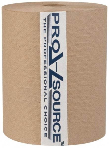 PRO-SOURCE - Hard Roll of 1 Ply Natural Paper Towels - 10" Wide, 600' Roll Length - All Tool & Supply