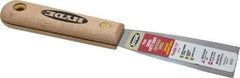 Hyde Tools - 1-1/2" Wide Steel Putty Knife - Flexible, Hardwood Handle, 7-3/4" OAL - All Tool & Supply