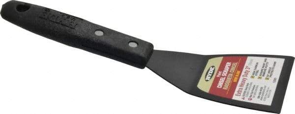 Hyde Tools - Stiff Carbon Steel Bent Chisel - 3" Blade Width, Polypropylene Handle - All Tool & Supply