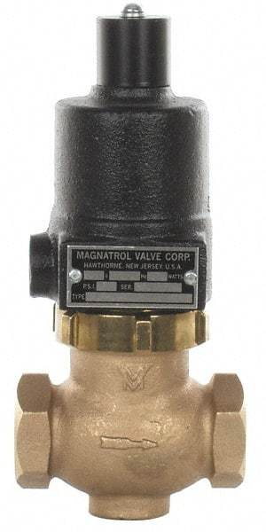 Magnatrol Valve - 1" Port, 2 Way, Bronze Solenoid Valve - Normally Open - All Tool & Supply