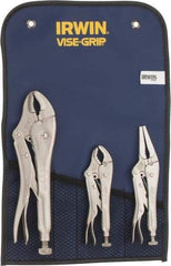 Irwin - 3 Piece Locking Plier Set - Comes in Tool Roll - All Tool & Supply