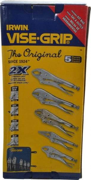 Irwin - 5 Piece Locking Plier Set - Comes in Kit Bag - All Tool & Supply