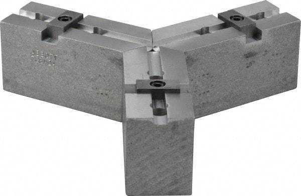 Abbott Workholding Products - Tongue & Groove Attachment, Square Soft Lathe Chuck Jaw - 3 Jaws, Aluminum, 1-3/4" Btw Mount Hole Ctrs, 4" Long x 1-1/2" Wide x 2" High, 5/16" Groove, 3/8" Fastener - All Tool & Supply