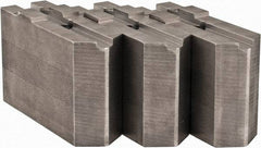 Abbott Workholding Products - Tongue & Groove Attachment, Square Soft Lathe Chuck Jaw - 3 Jaws, Steel, 1.5748" Btw Mount Hole Ctrs, 4-1/2" Long x 1-1/2" Wide x 3" High, 0.4724" Groove, 0.4724" & 12mm Fastener - All Tool & Supply