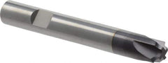 Komet - 2mm Radius, 0.0787" Mill Diam, 4 Flute Solid Carbide Corner Rounding End Mill - Single End, TiAlN Finish, 0.3937" Shank Diam - All Tool & Supply