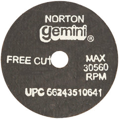 ‎2-1 /2″ × 0.060″ × 3/8″ Gemini Small Diameter Cut-Off Wheel Type 01 Straight Aluminum Oxide - All Tool & Supply