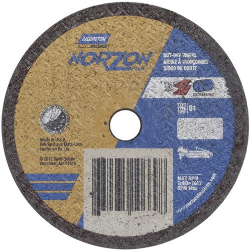 3″ × 0.035″ × 3/8″ NorZon Plus Small Diameter Cut-Off Wheel Type 01 Straight Aluminum Oxide - All Tool & Supply