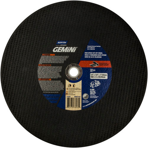 14″ × 1/8″ × 1″ Rescue High Speed Cut-Off Wheel Type 01 Straight 24 Grit Aluminum Oxide - All Tool & Supply