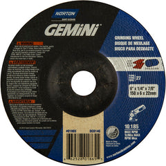 6 × 1/4 × 7/8″ Gemini Grinding Wheel A 24 S Type 27 - All Tool & Supply