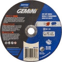 150 mm × 1.6 mm × 5/8″ Gemini Circular Saw Cut-Off Wheel U57A 36 Q Type 01/41 - All Tool & Supply