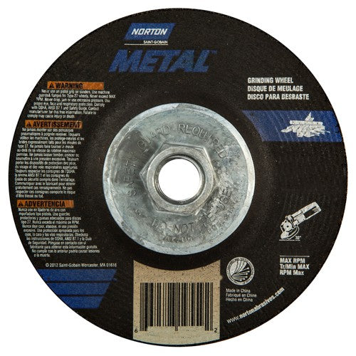 ‎4-1/2″ × 1/4″ × 5/8″ Norton Metal Non-Woven Depressed Center Wheel Type 27 - All Tool & Supply