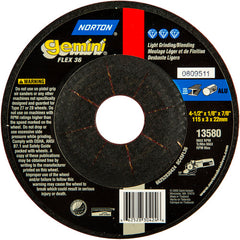 ‎4-1/2″ × 1/8″ × 7/8″ Gemini Non-Woven Depressed Center Wheel Type 27 36 Grit - All Tool & Supply