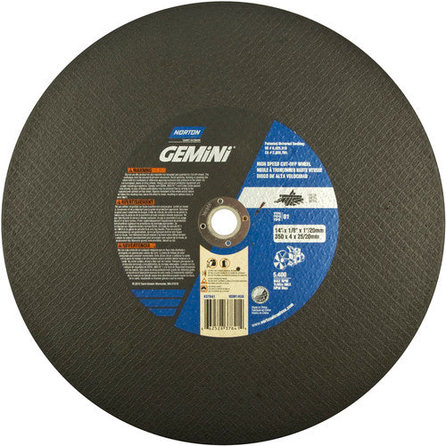 14″ × 1/8″ × 1″ Ductile High Speed Cut-Off Wheel Type 01 Straight Aluminum Oxide - All Tool & Supply