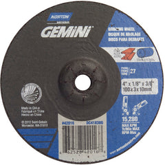 4 × 1/8 × 3/8″ Gemini Long Life Grinding Wheel A 24 Q BDA Type 27 - All Tool & Supply