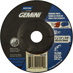 4 × 1/4 × 5/8″ Gemini Grinding Wheel A 24 S BDA Type 27 - All Tool & Supply