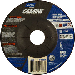 ‎4-1/2 × 3/32 × 7/8″ Gemini INOX/SS Cutting Wheel A 30 R BDA3 Type 27/42 - All Tool & Supply