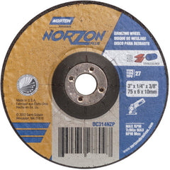 3″ × 1/4″ × 3/8″ NorZon Plus Non-Woven Depressed Center Wheel Type 27 20 Grit - All Tool & Supply