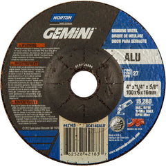 4 × 1/4 × 5/8″ Gemini ALU Grinding Wheel A 46 Q BDA Type 27 - All Tool & Supply