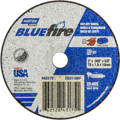 3 x .060 × 3/8″ BlueFire Small Diameter Cut-Off Wheel <=3″ ZA 46 X Type 01/41 - All Tool & Supply