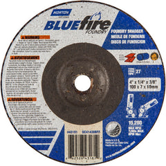 4″ × 1/4″ × 3/8″ BlueFire Non-Woven Depressed Center Wheel Type 27 Zirconia Alumina / Aluminum Oxide - All Tool & Supply