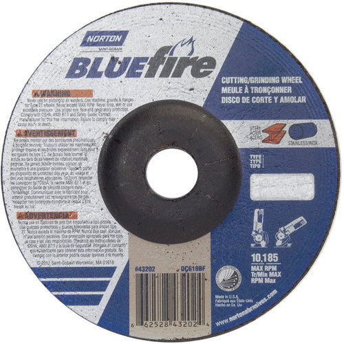 6 × 1/8 × 7/8″ BlueFire Grinding Wheel ZA 30 U Type 27 - All Tool & Supply