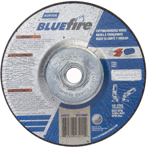 ‎5 × 1/8 × 5/8 - 11″ BlueFire Grinding Wheel ZA 30 U Type 27 - All Tool & Supply