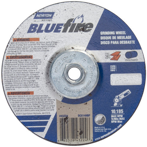 ‎6 × 1/4 × 5/8 - 11″ BlueFire Grinding Wheel ZA 24 S Type 27 - All Tool & Supply