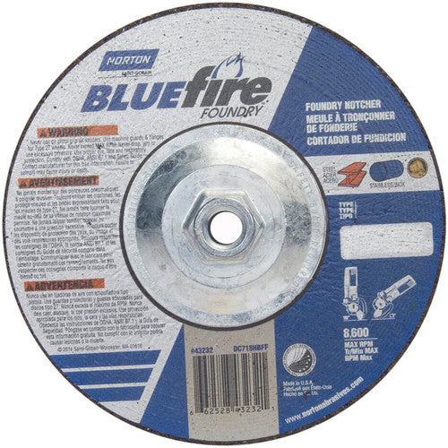 7″ × 1/8″ × 5/8″ BlueFire Non-Woven Depressed Center Wheel Type 27 Zirconia Alumina / Aluminum Oxide - All Tool & Supply