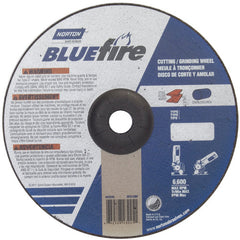 9″ × 1/8″ × 7/8″ BlueFire Non-Woven Depressed Center Wheel Type 27 Zirconia Alumina / Aluminum Oxide - All Tool & Supply