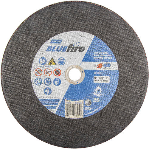 12″ × 7/64″ × 1″ BlueFire Chopsaw Cut-Off Wheel Type 01 Straight Zirconia Alumina/Aluminum Oxide - All Tool & Supply