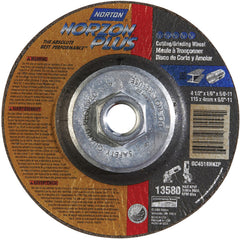 ‎4-1/2″ × 1/8″ × 5/8″ NorZon Plus Non-Woven Depressed Center Wheel Type 27 - All Tool & Supply