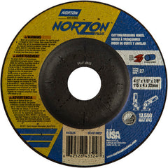 ‎4-1/2″ × 1/8″ × 7/8″ NorZon Plus Non-Woven Depressed Center Wheel Type 27 - All Tool & Supply