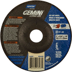 5″ × 0.090″ × 7/8″ Gemini Non-Woven Depressed Center Wheel Type 27 30 Grit Aluminum Oxide - All Tool & Supply