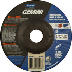 5 × 1/4 × 7/8″ Gemini Grinding Wheel A 24 S BDA Type 27 - All Tool & Supply