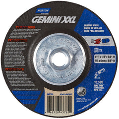 ‎4-1/2″ × 1/4″ × 5/8″-11 Gemini Depressed Center Wheel Type 27 Aluminum Oxide - All Tool & Supply